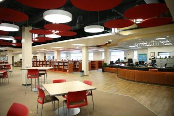 Conn Library main level and Circulation